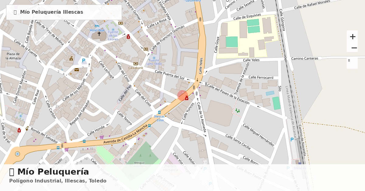 Mapa Mio Peluqueria en el poligono industrial de Illescas